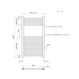 Matt black  Small bathroom towel radiator