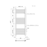 Chrome Bathroom Central Heating Towel Rail Straight Designer Ladder Radiator Warmer