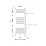 Matt black  Small bathroom towel radiator