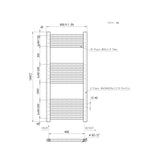 Matt black  Small bathroom towel radiator