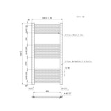 Matt Black Bathroom Central Heating Towel Rail Straight Designer Ladder Radiator Warmer