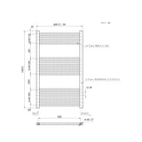 Matt black  Small bathroom towel radiator
