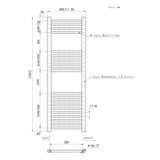 Matt black  Small bathroom towel radiator