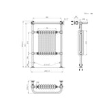 Horizontal Victorian Style Traditional Cast Iron Columns White Vintage Heated Towel Rail Bathroom Radiator