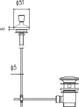 Chrome Pop Up Basin Waste
