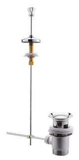 Chrome White Pop Up Basin Waste