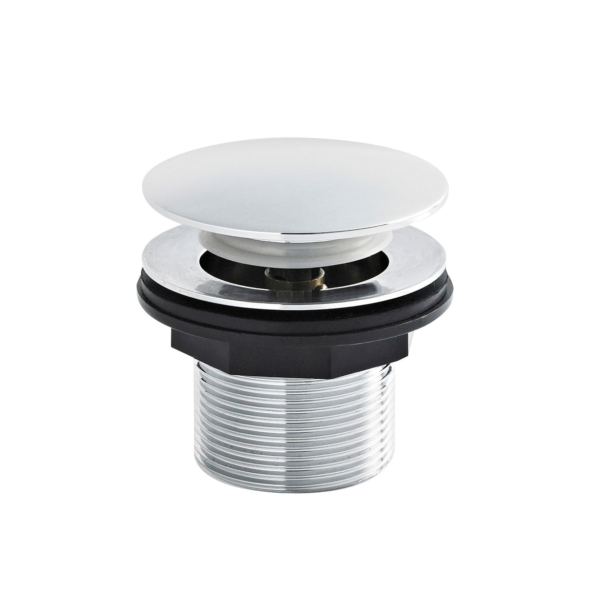 Chrome Push Button Bath Waste - No Overflow
