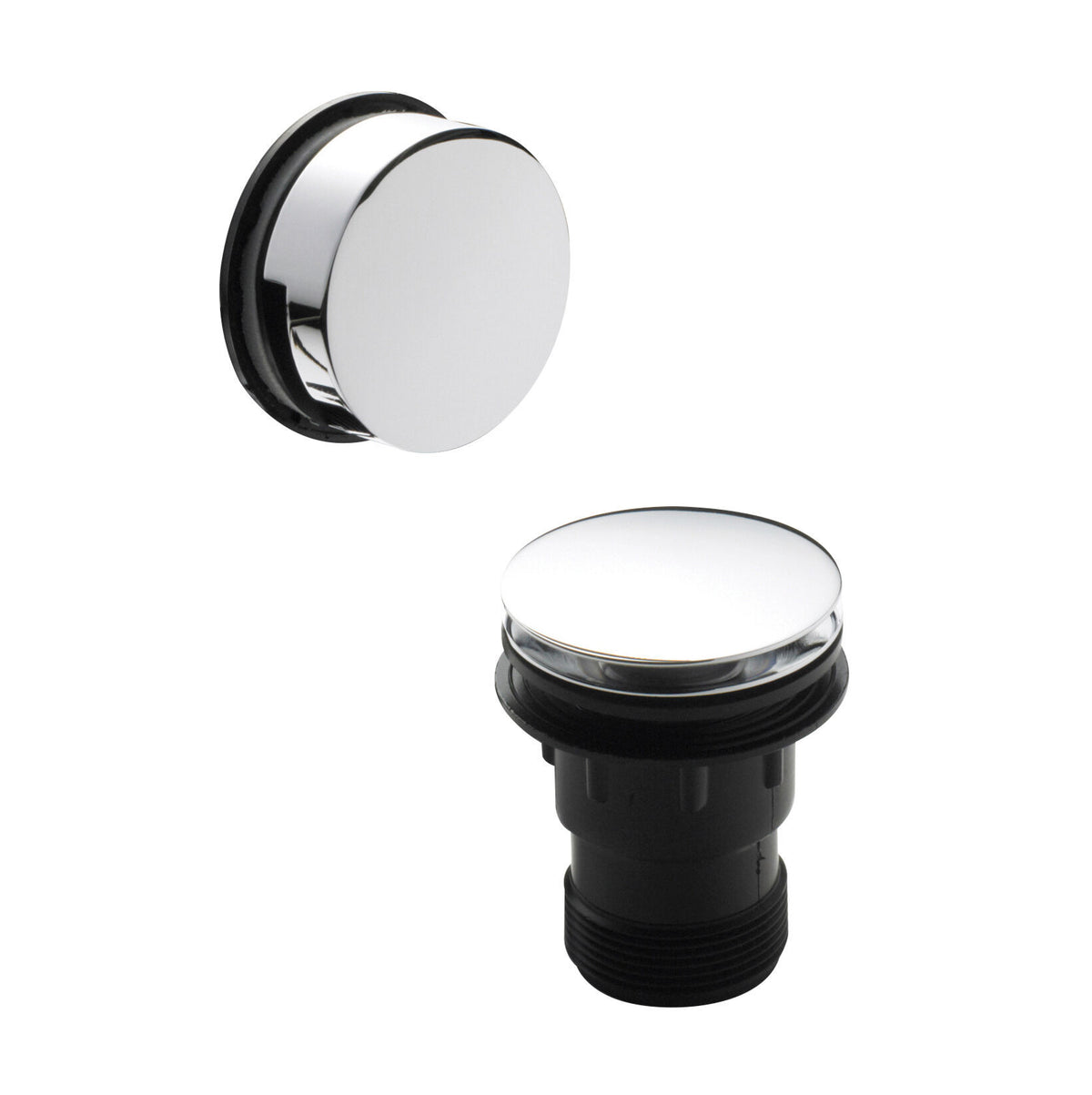 Modern Splash Chrome Push Button Bath Waste