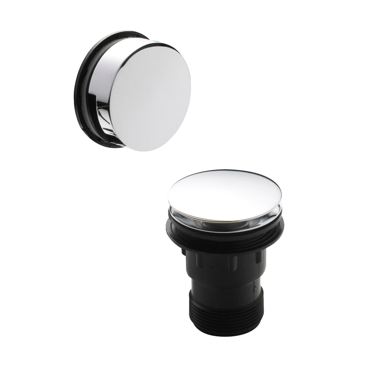 Chrome Easy Clean Push Button Bath Waste