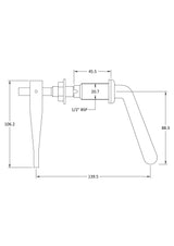 Chrome Metal Universal Lever