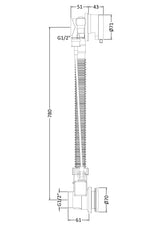 Modern Splash Chrome Freeflow Bath Filler