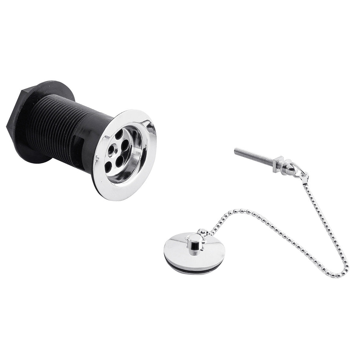 Chrome Plug With Chain Basin Waste