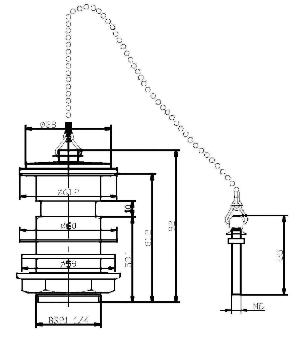 Chrome Plug With Chain Basin Waste