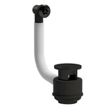 Matt Black Stone Basin Waste With Brass Overflow