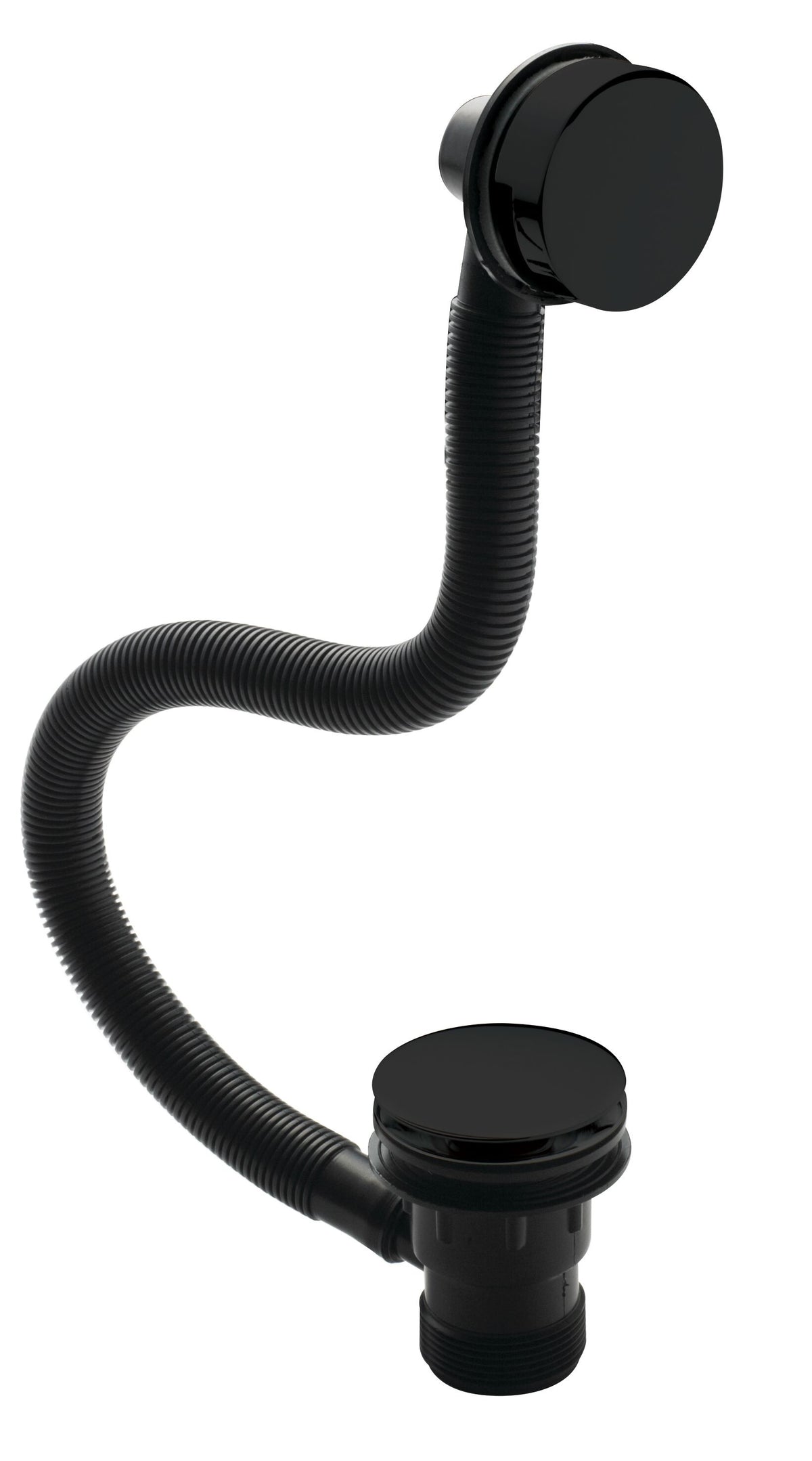 Modern Splash Matt Black Push Button Bath Waste
