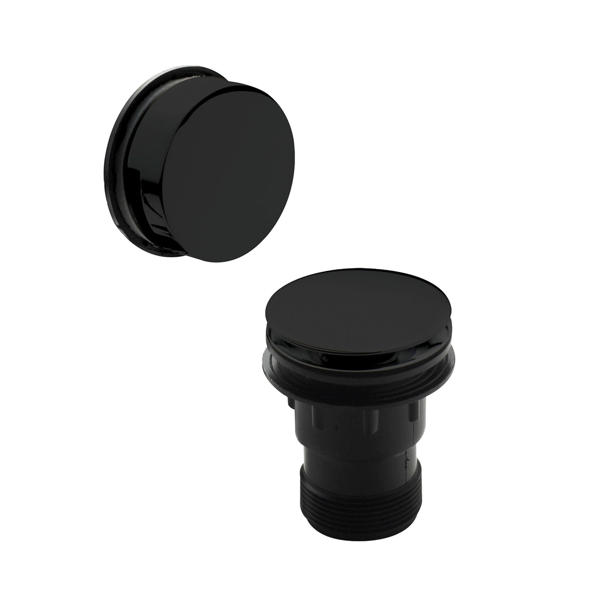 Black Easy clean  Push Button Bath Waste