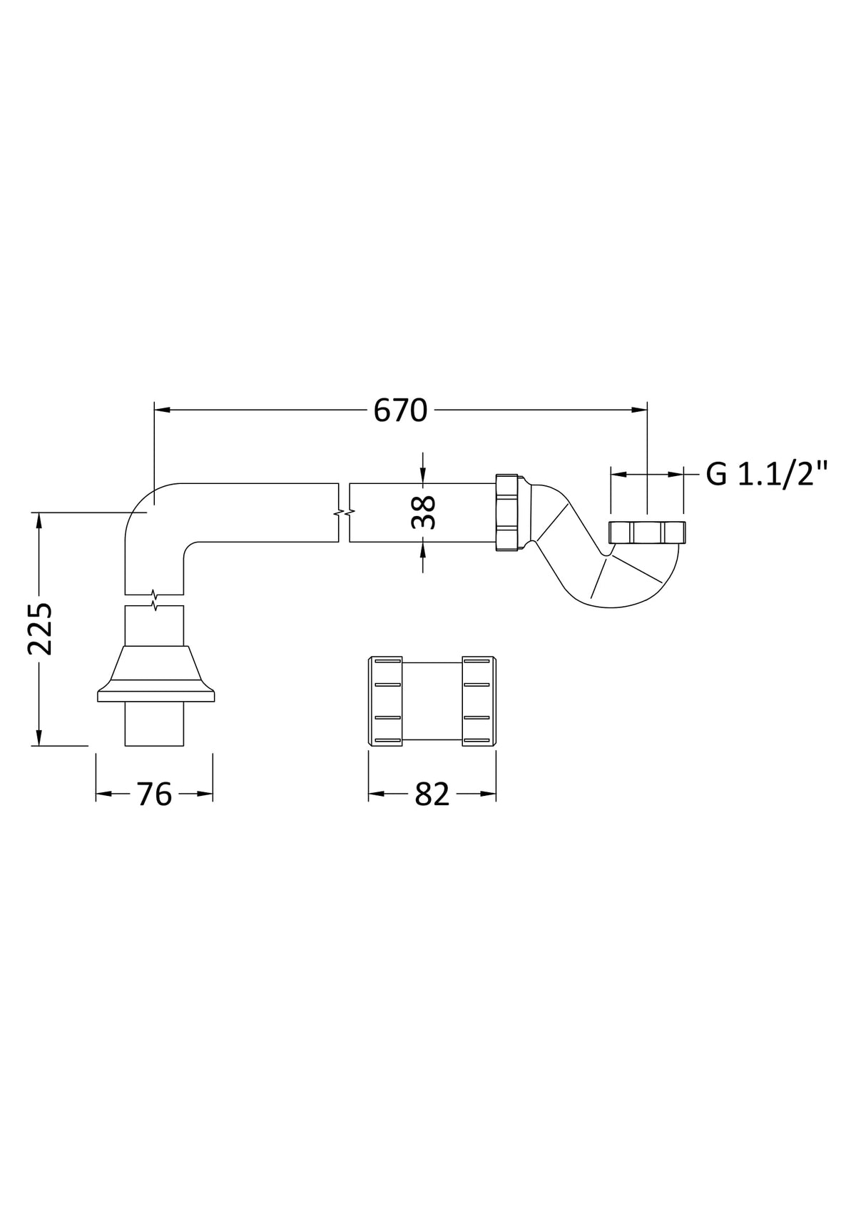 Chrome Shallow Seal Trap