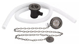 Modern Splash Brushed Pewter Extended Retainer Bath Waste With Overflow