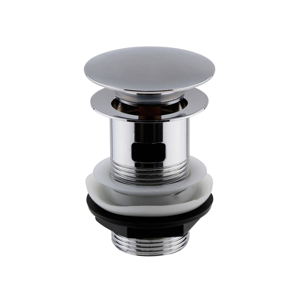 Chrome Slotted Push Button Basin Waste