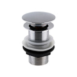 Chrome Unslotted Push Button Basin Waste