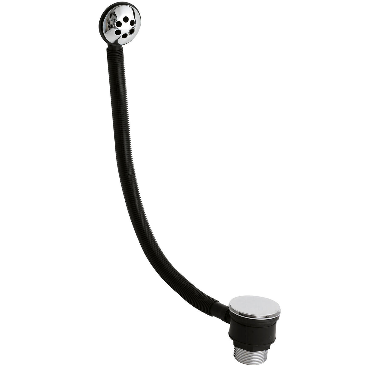 Chrome Push Button Bath Waste and Overflow