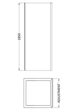 Modern Splash choice Ensky 900mm Chrome Side Panel