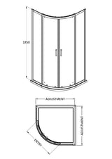 Modern Splash choice Ensky 900mm Chrome Quadrant Shower Enclosure