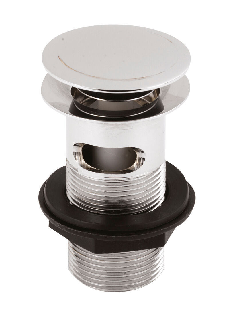 Chrome Push Button Basin Waste