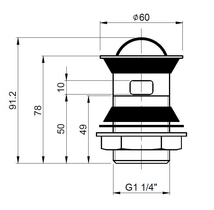 Chrome Flip Basin Waste