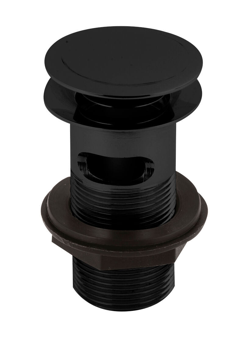 Matt Black Push Button Basin Waste