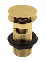 Brushed Brass Push Button Basin Waste