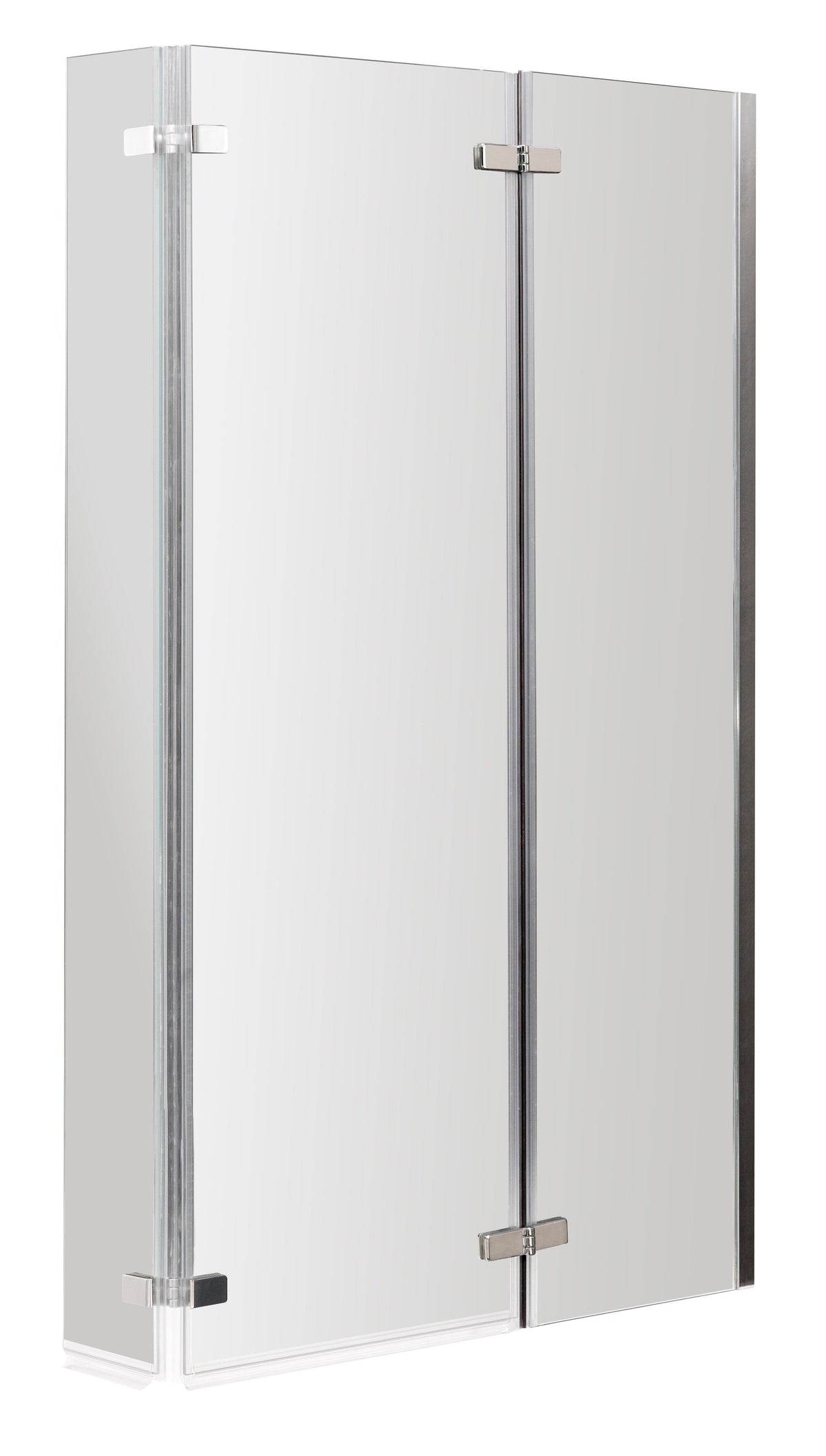 Modern Splash 760mm Chrome L-Shaped Hinged Bath Screen