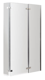 Modern Splash 760mm Chrome L-Shaped Hinged Bath Screen