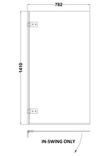 Modern Splash 800mm Chrome Bath Screen