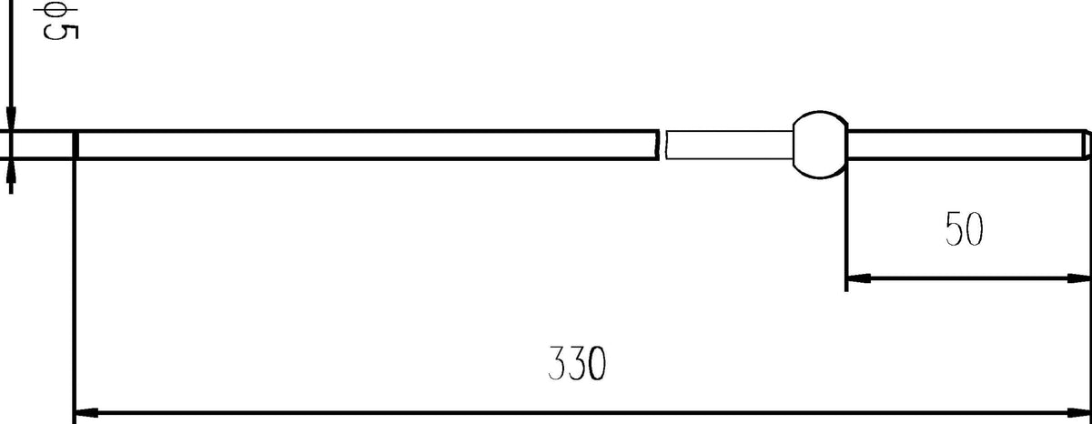 Chrome Extended Horizontal Rod