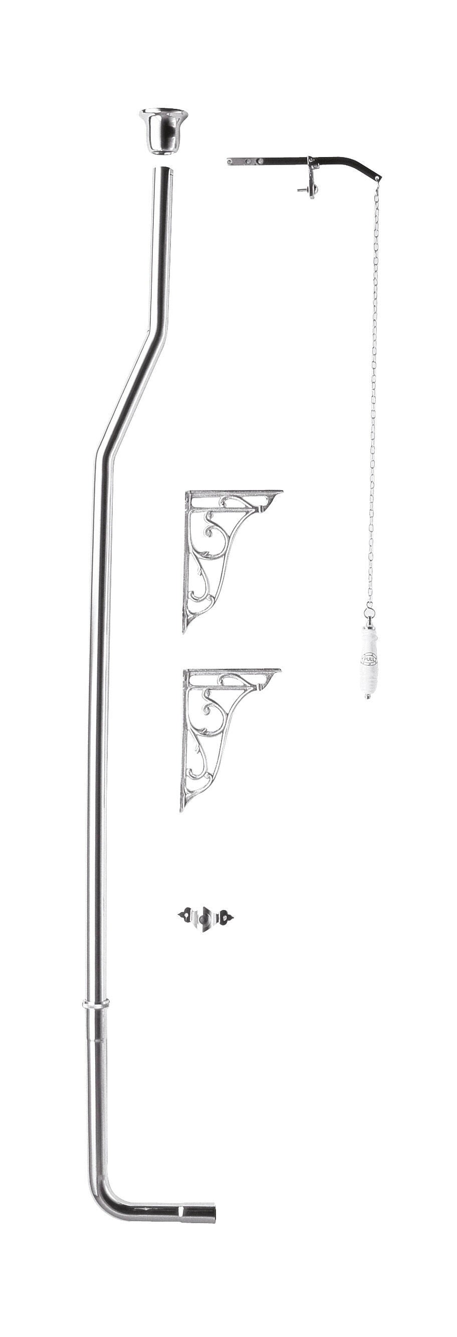 Chrome High Level Flush Pipe Pack