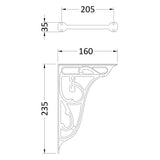 Ornate Chrome Cistern Brackets
