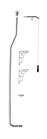 Old London Chrome/Black High Level Flush Pipe Pack