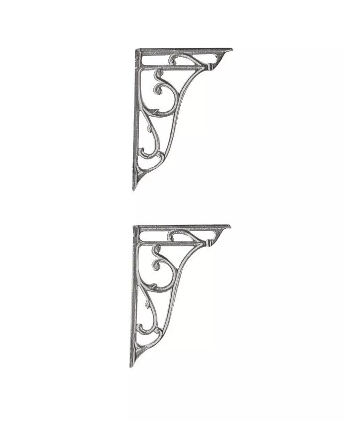Modern Splash Brushed Pewter Ornate Cistern Brackets