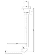Modern Splash Brushed Brass Low Level Flush Pipe Pack