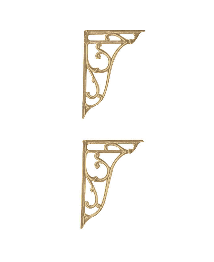 Modern Splash Ornate Brushed Brass Cistern Brackets