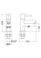 Modern Splash Series Two Chrome Basin Mixer Basin Taps