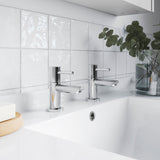 Modern Splash Series Two Chrome Basin Mixer Basin Taps