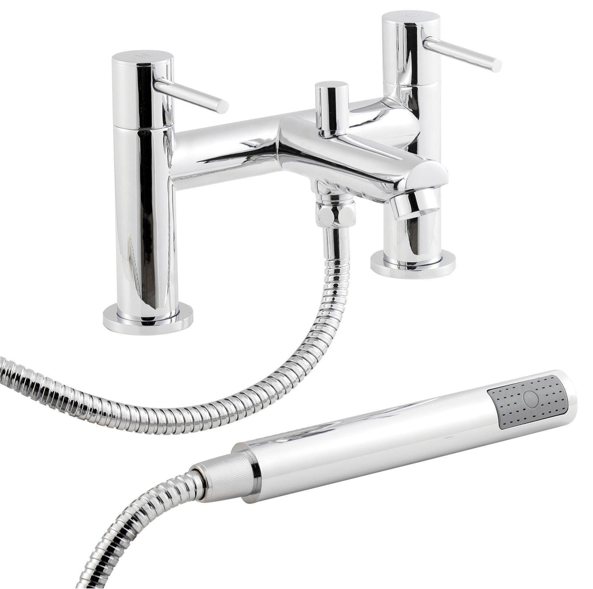 Modern Splash Series Two Chrome Bath Shower Mixer