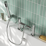 Modern Splash Series Two Chrome Bath Shower Mixer