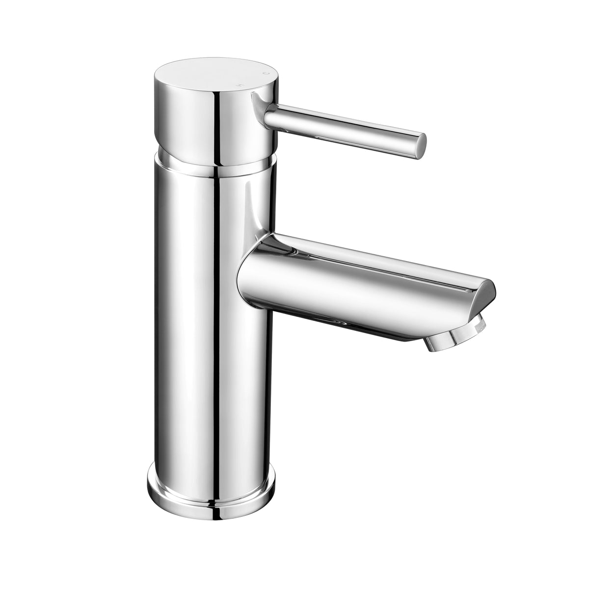 Modern Splash Series Two Chrome Mono Basin Mixer With Push Button Waste