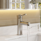 Modern Splash Series Two Chrome Mono Basin Mixer With Push Button Waste