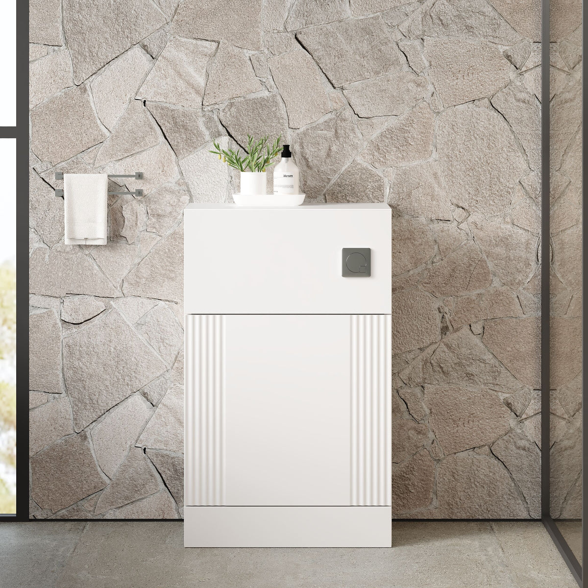 Modern Splash Satin White 500mm Floor Standing WC Unit