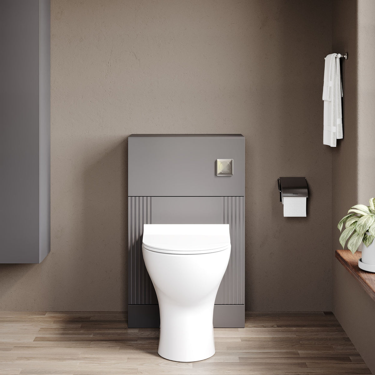 Modern Splash 500mm Satin Grey WC Unit