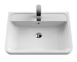 Modern Splash 600mm Gloss White 2 Drawer Wall Hung Vanity Unit With Polymarble Basin